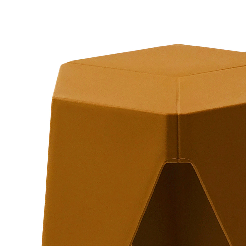 Table & Bar Stools: Artiss 2x Bar Stools Kitchen Dining Chairs Plastic Puzzle Foot Stool Yellow