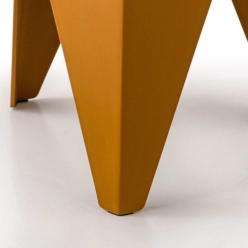Table & Bar Stools: Artiss 4PC Puzzle Stool Bar Stools Stackable Yellow