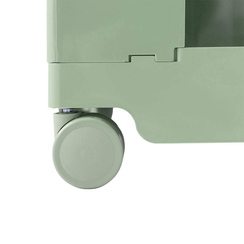 Side Tables: Artiss Storage Trolley Bedside Table 5 Tier Cart Boby Replica Green
