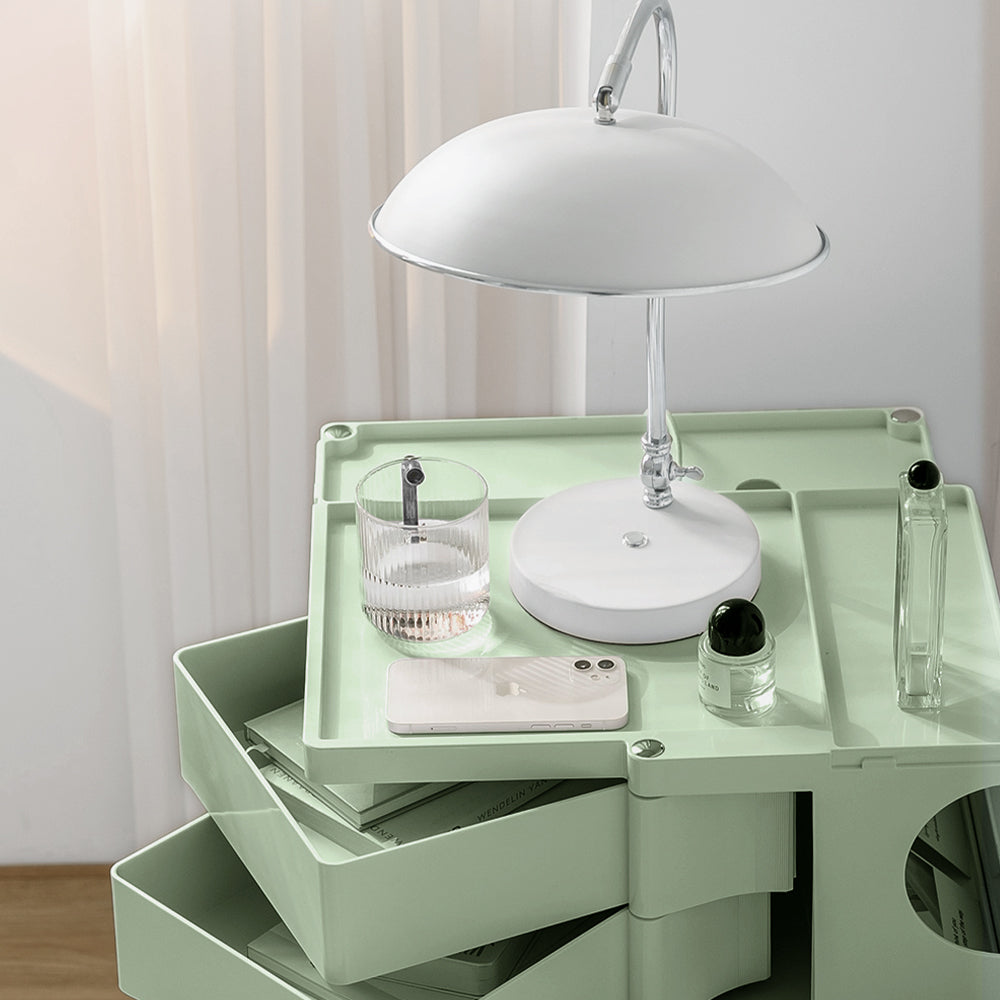 Side Tables: Artiss Storage Trolley Bedside Table 5 Tier Cart Boby Replica Green