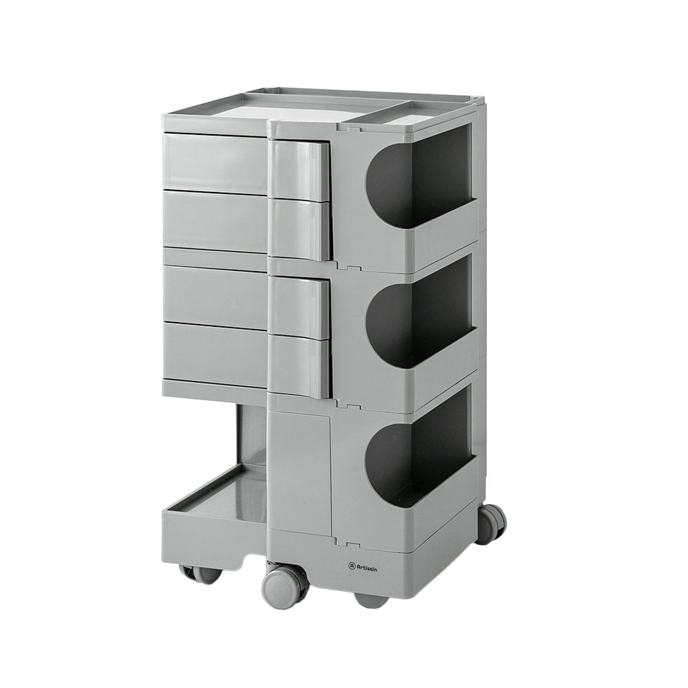 Side Tables: ArtissIn Storage Trolley Bedside Table 5 Tier Cart Boby Replica Grey