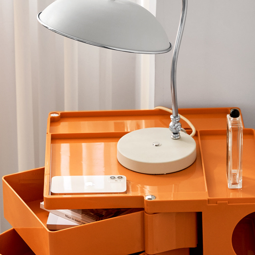 Side Tables: Artiss Storage Trolley Bedside Table 5 Tier Cart Boby Replica Orange
