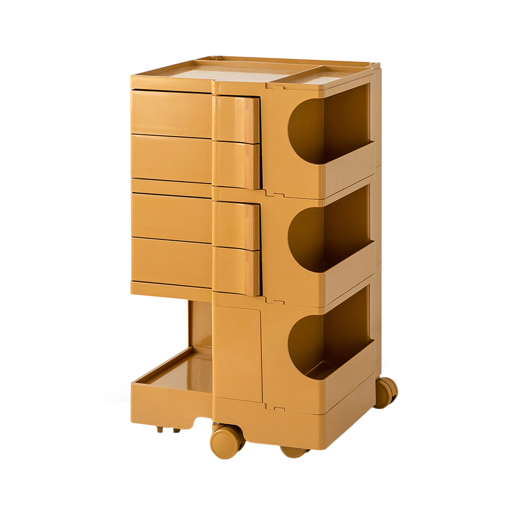 Side Tables: ArtissIn Storage Trolley Bedside Table 5 Tier Cart Boby Replica Yellow