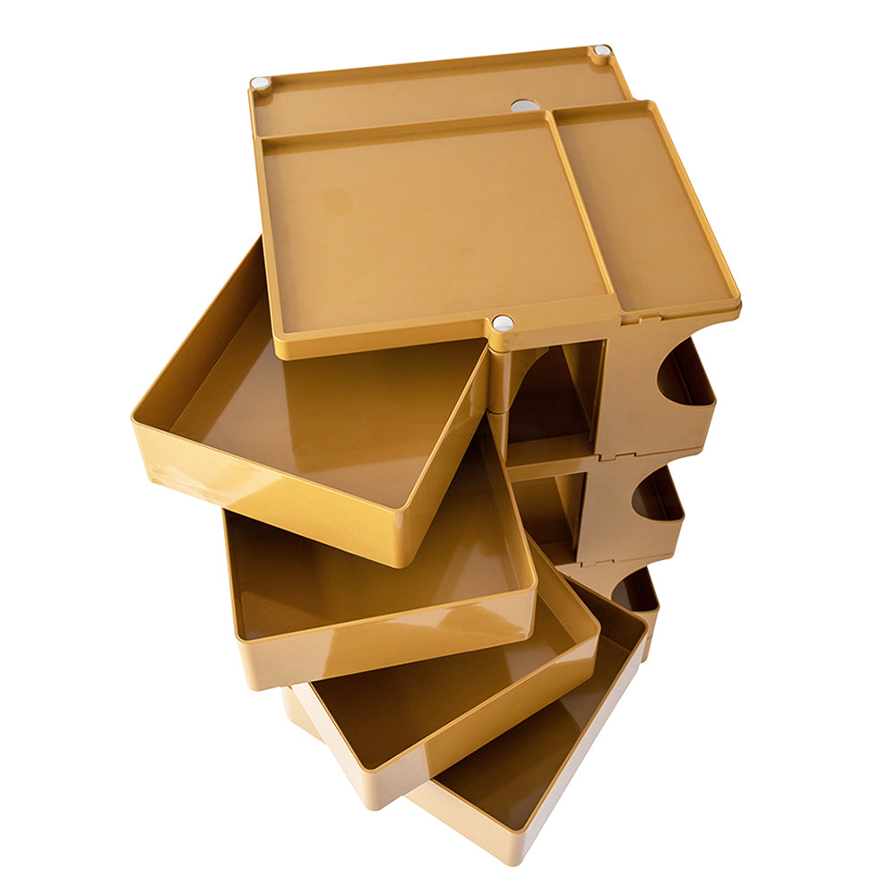Side Tables: ArtissIn Storage Trolley Bedside Table 5 Tier Cart Boby Replica Yellow
