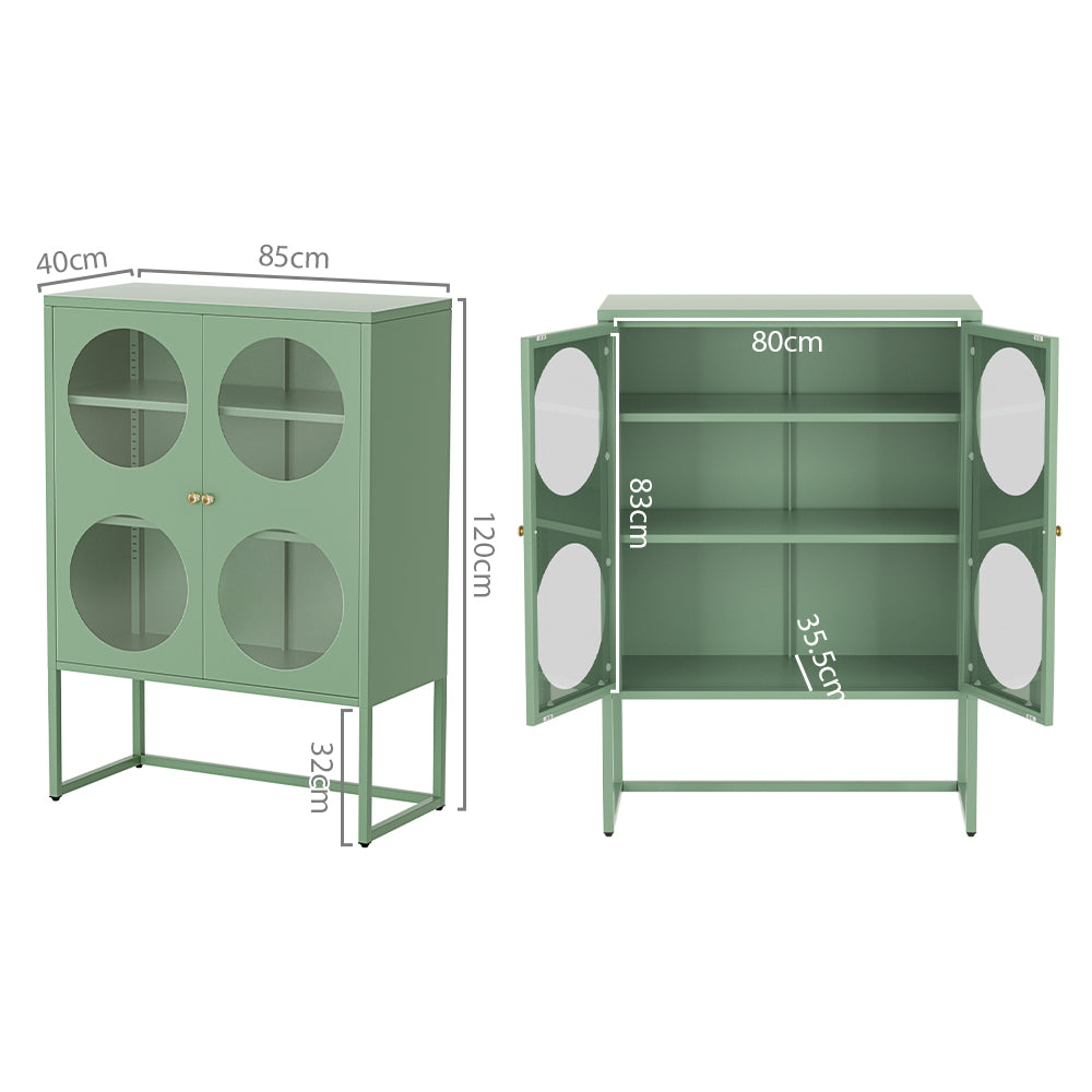Buffets & Sideboards: Artiss Buffet Sideboard Metal Cabinet - ELLA Green