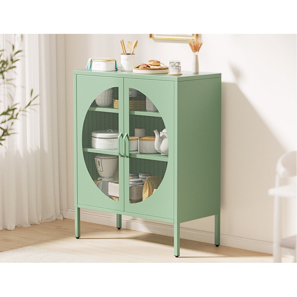 Buffets & Sideboards: Artiss Buffet Sideboard Metal Cabinet - ELSA Green