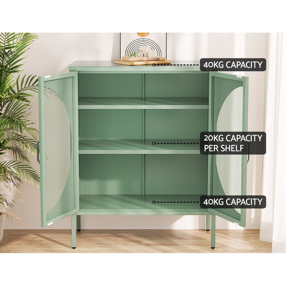 Buffets & Sideboards: Artiss Buffet Sideboard Metal Cabinet - ELSA Green