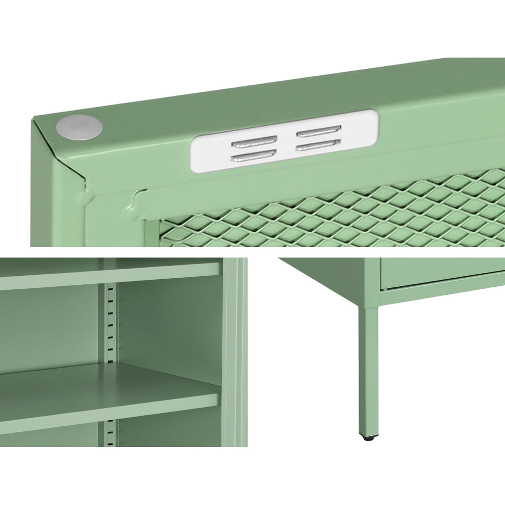 Buffets & Sideboards: Artiss Buffet Sideboard Metal Cabinet - ELSA Green