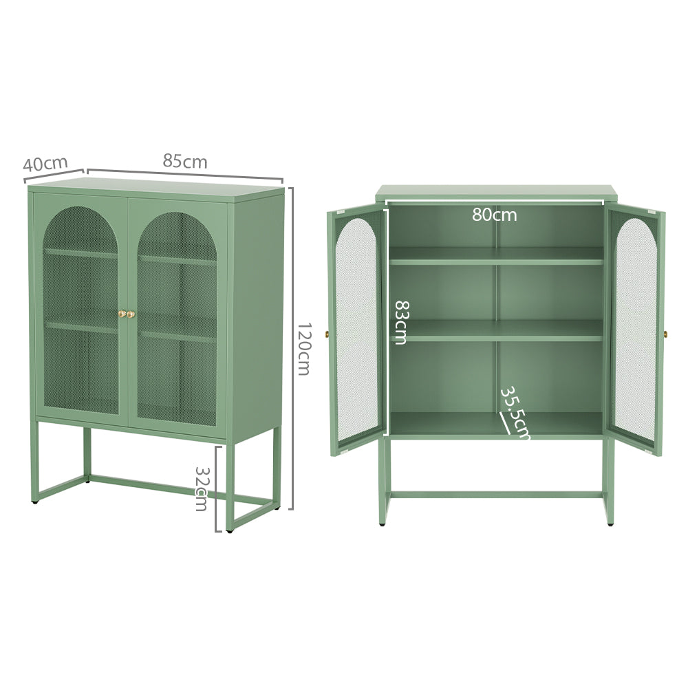 Buffets & Sideboards: Artiss Buffet Sideboard Metal Cabinet - ELMA Green