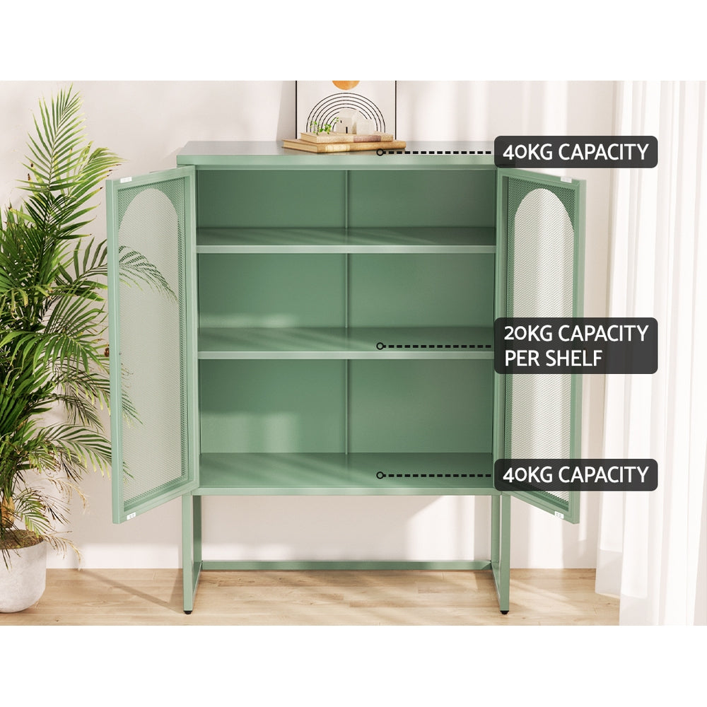 Buffets & Sideboards: Artiss Buffet Sideboard Metal Cabinet - ELMA Green