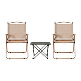 Camp Furniture: Weisshorn 3pc Camping Table Chair Set Outdoor Folding Aluminium Portable Picnic