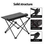 Camp Furniture: Weisshorn 3pc Camping Table Chair Set Outdoor Folding Aluminium Portable Picnic