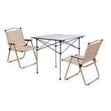 Camp Furniture: Weisshorn 3pc Camping Table Chair Set Outdoor Folding Aluminium Portable Picnic