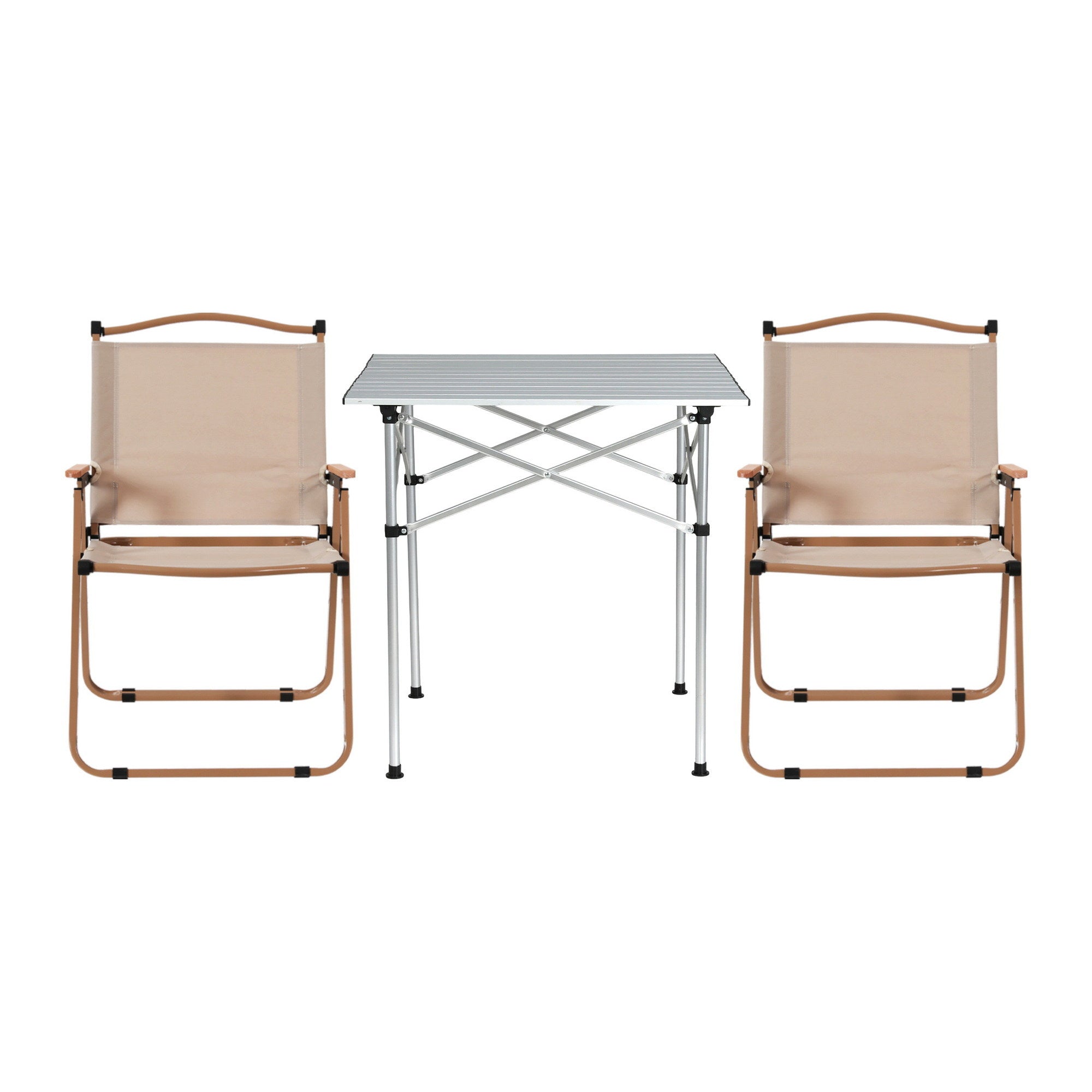 Camp Furniture: Weisshorn 3pc Camping Table Chair Set Outdoor Folding Aluminium Portable Picnic
