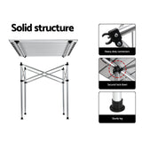 Camp Furniture: Weisshorn 3pc Camping Table Chair Set Outdoor Folding Aluminium Portable Picnic
