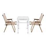 Camp Furniture: Weisshorn 3pc Camping Table Chair Set Outdoor Folding Aluminium Portable Picnic