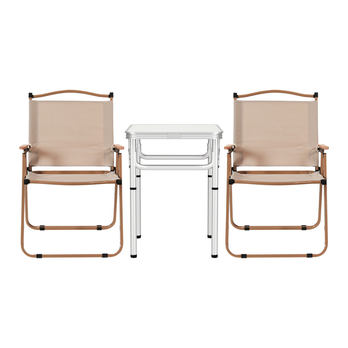Weisshorn 3pc Camping Table Chair Set Outdoor Folding Aluminium