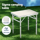 Camp Furniture: Weisshorn 3pc Camping Table Chair Set Outdoor Folding Aluminium Portable Picnic