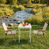 Camp Furniture: Weisshorn 3pc Camping Table Chair Set Outdoor Folding Aluminium Portable Picnic