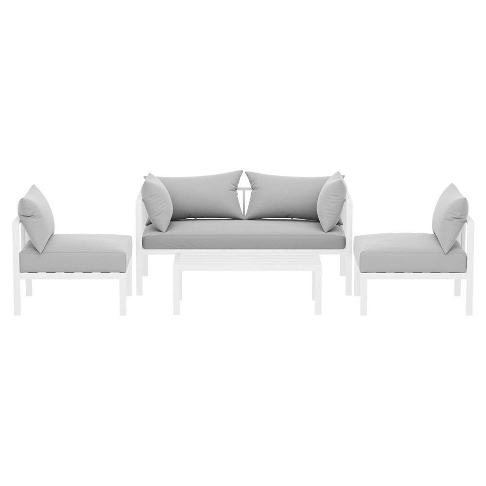 Outdoor Sofas & Lounge Sets: Gardeon 4 Seater Outdoor Sofa Set Aluminium Lounge Setting