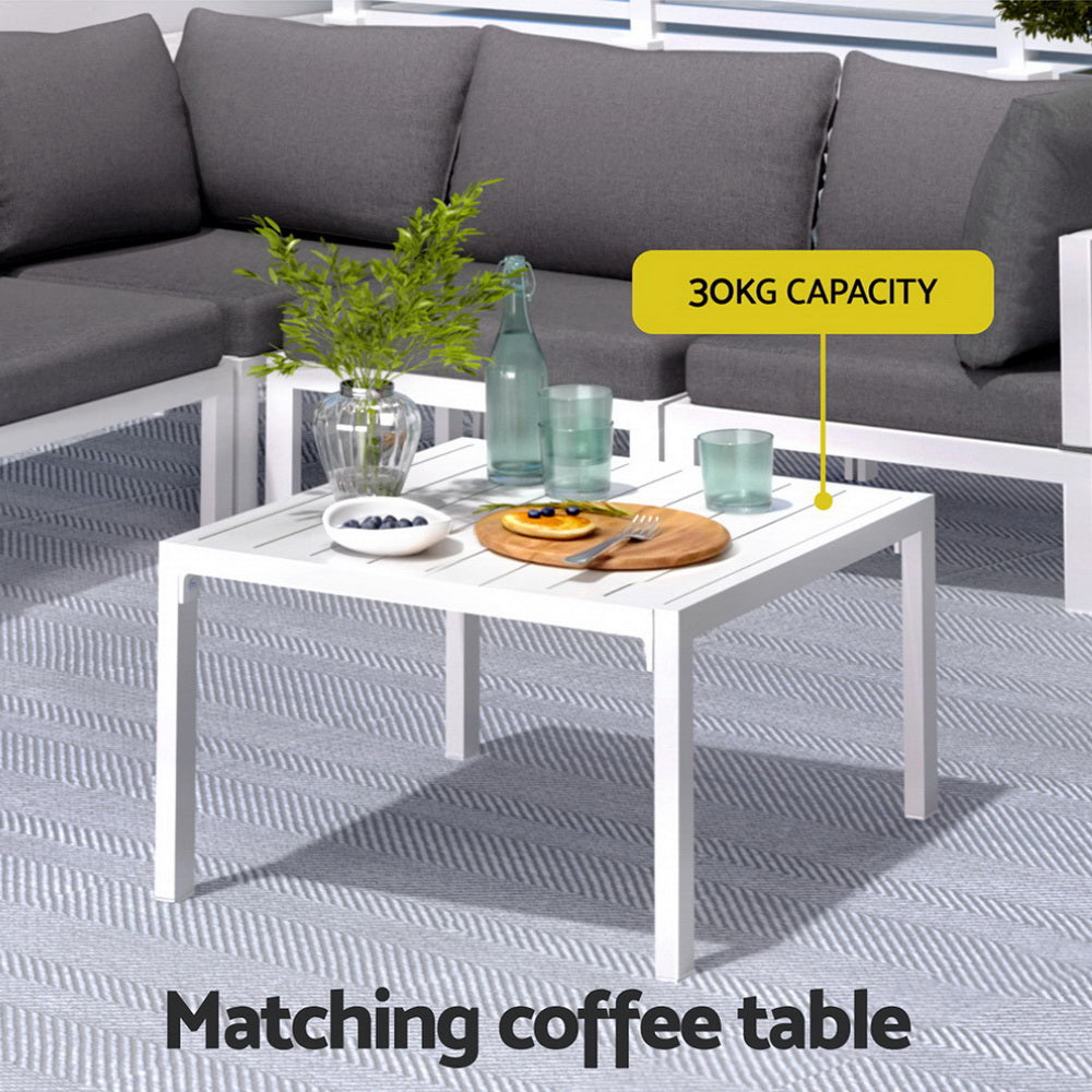 Outdoor Sofas & Lounge Sets: Gardeon 6PCS Outdoor Sofa Set Aluminium Table and Chairs Lounge Patio Furniture