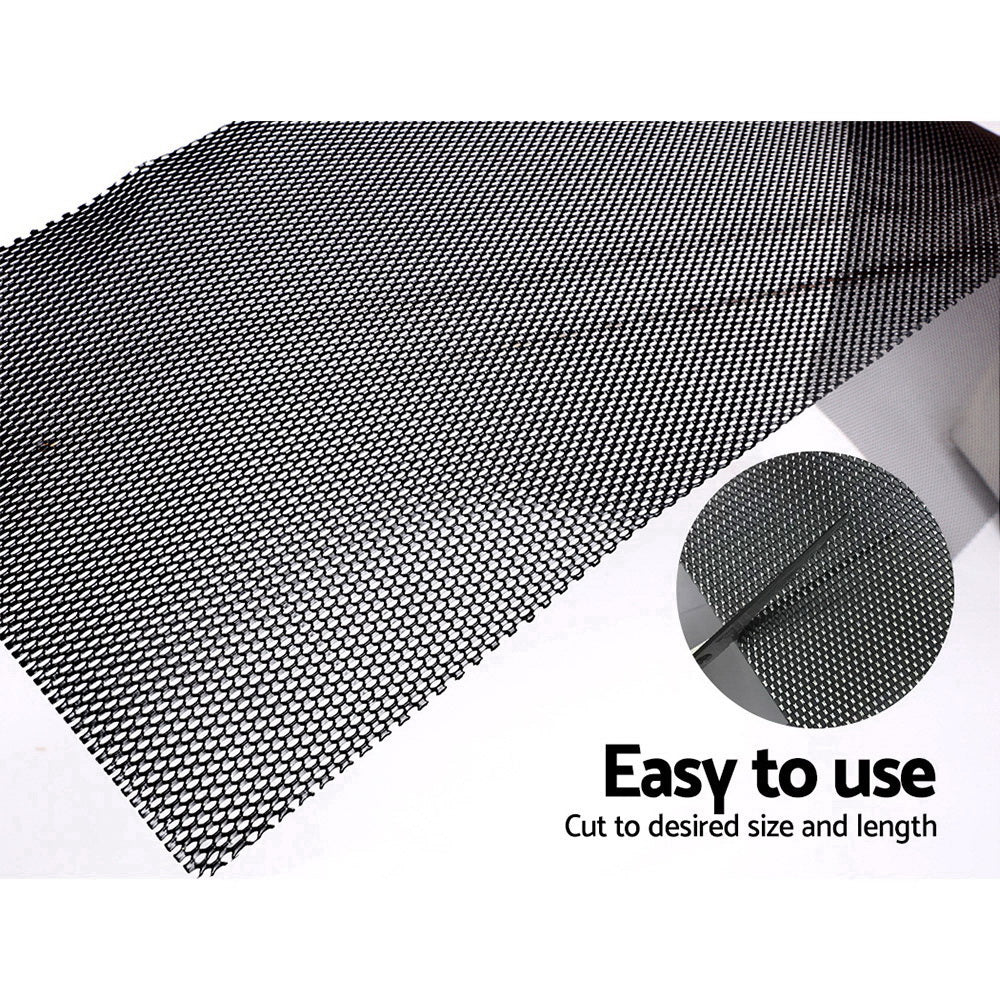 Building Materials: Gardeon Gutter Guard Aluminium Mesh 60M 100x20cm Black