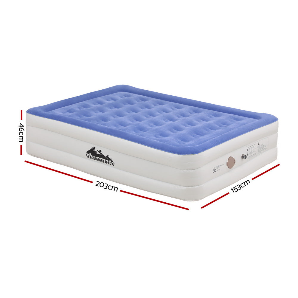 Inflatable Mattresses: Weisshorn Air Mattress Queen Inflatable Bed 46cm Air bed Cube