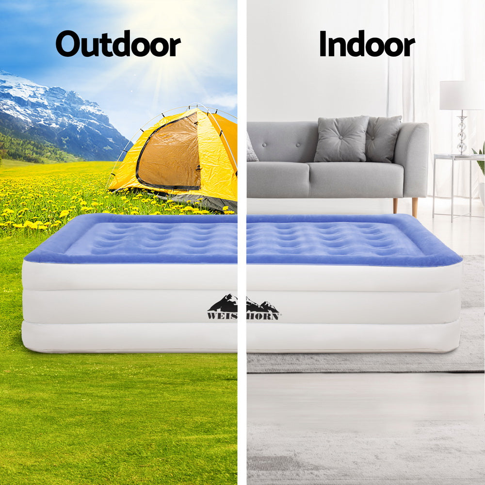 Inflatable Mattresses: Weisshorn Air Mattress Queen Inflatable Bed 46cm Air bed Cube