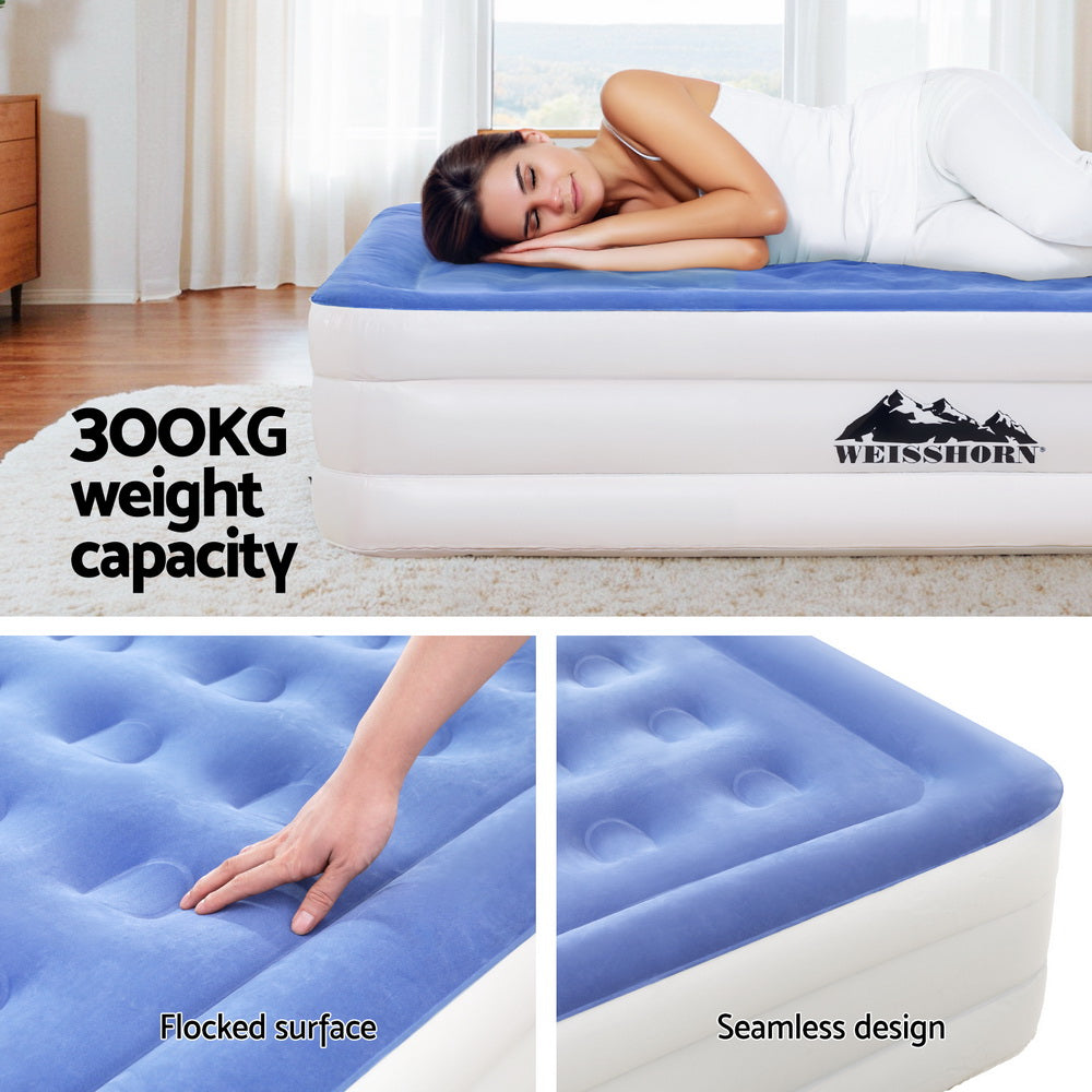 Inflatable Mattresses: Weisshorn Air Mattress Queen Inflatable Bed 46cm Air bed Cube