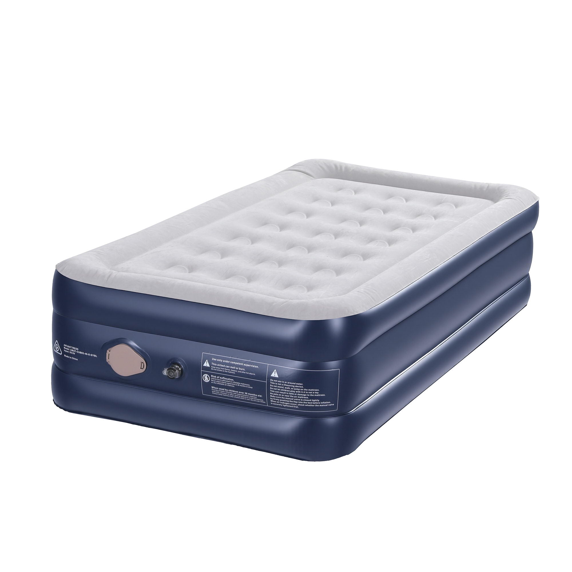 Weisshorn Air Mattress Single Inflatable Bed 46cm Air bed Cube