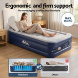 Inflatable Mattresses: Weisshorn Air Mattress Single Inflatable Bed 46cm Air bed Cube