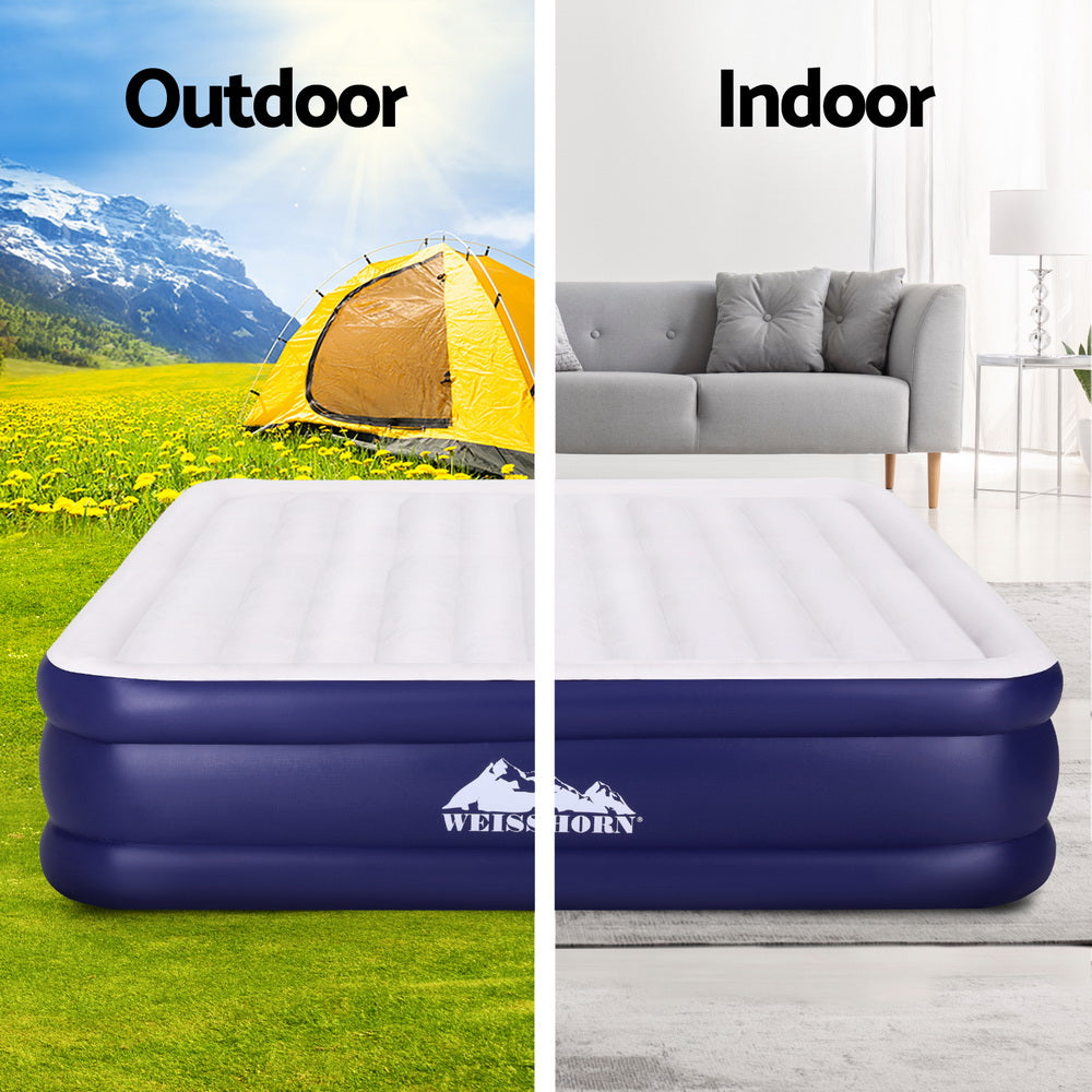 Inflatable Mattresses: Weisshorn Air Mattress King Inflatable Bed Air bed 51cm