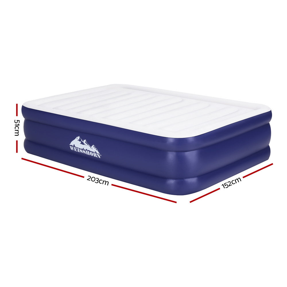 Inflatable Mattresses: Weisshorn Air Mattress Queen Inflatable Bed Air bed 51cm