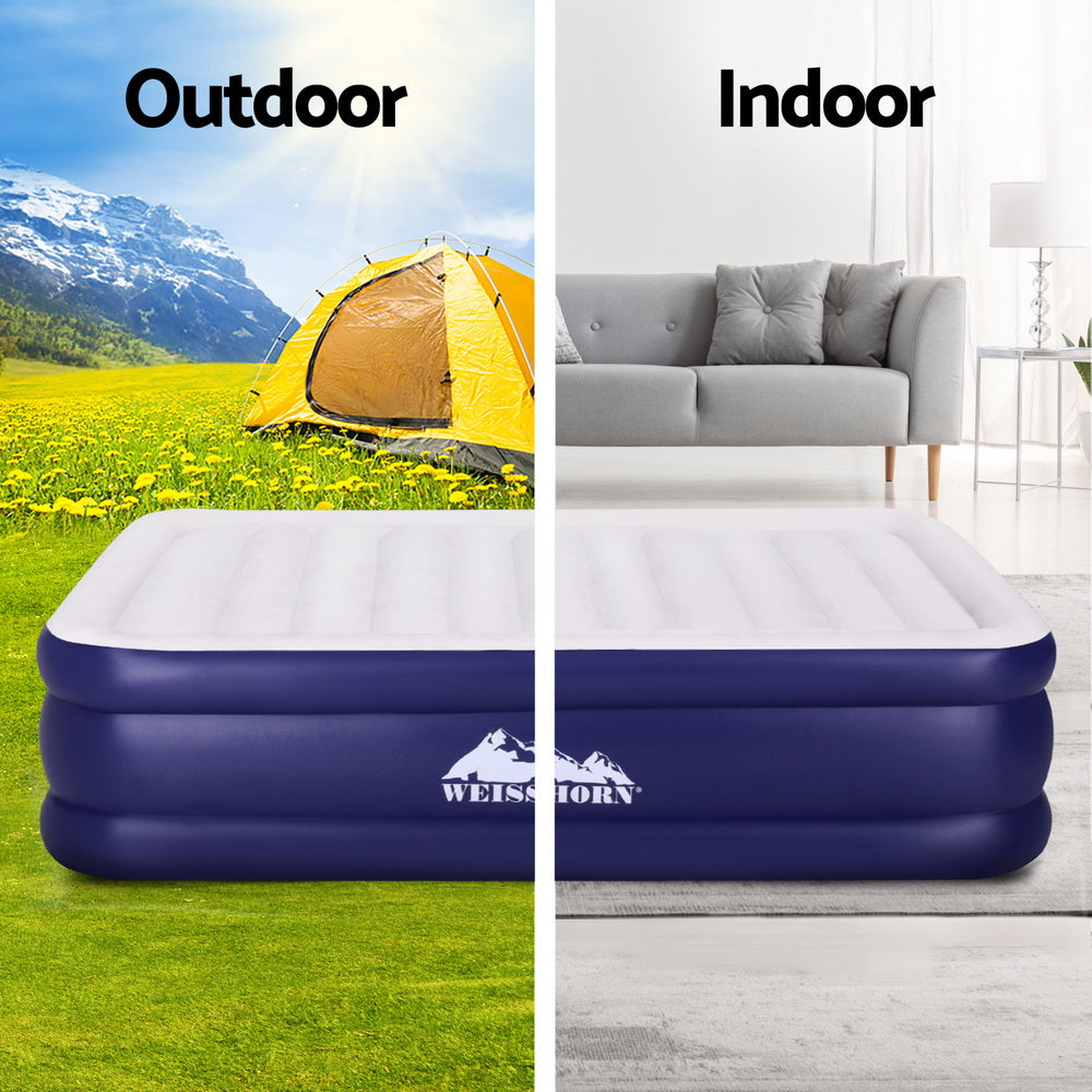 Inflatable Mattresses: Weisshorn Air Mattress Queen Inflatable Bed Air bed 51cm