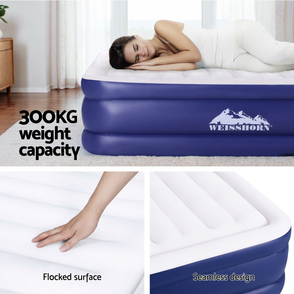 Inflatable Mattresses: Weisshorn Air Mattress Queen Inflatable Bed Air bed 51cm
