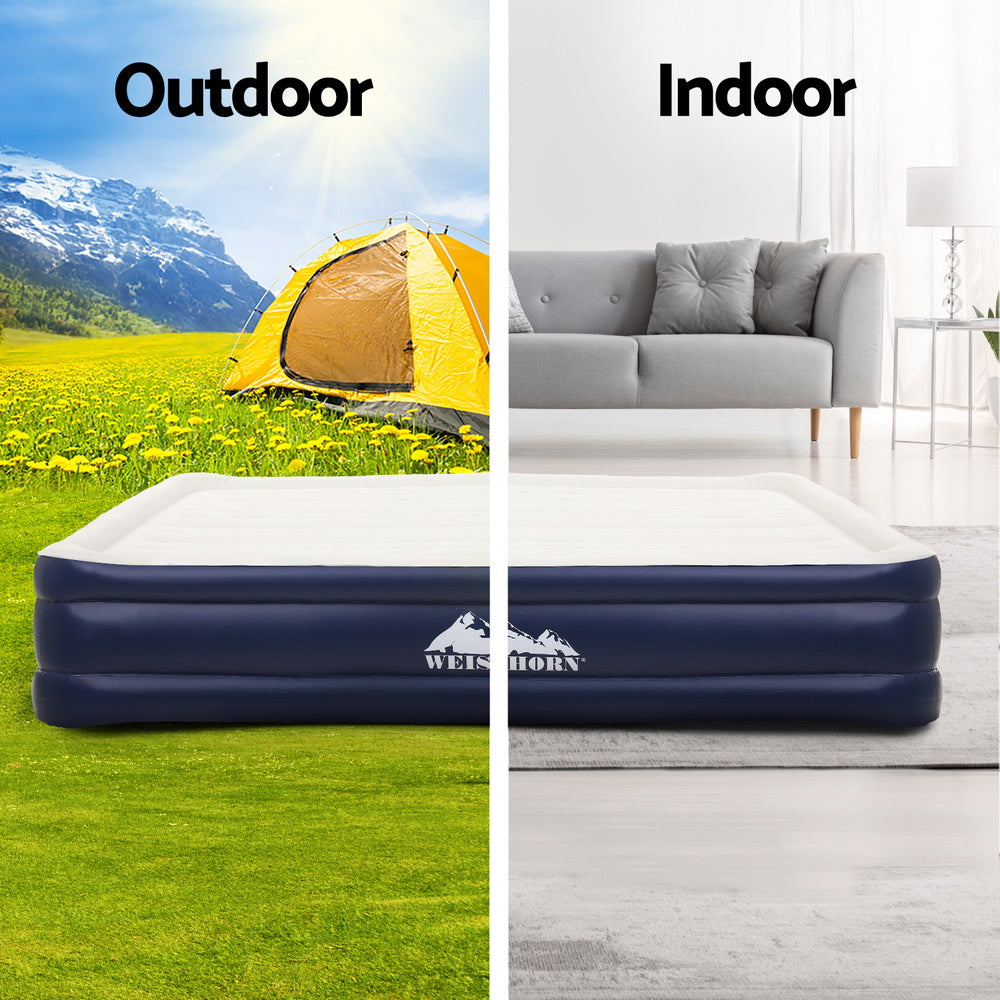 Inflatable Mattresses: Weisshorn Air Mattress Double Inflatable Bed 46cm Air bed
