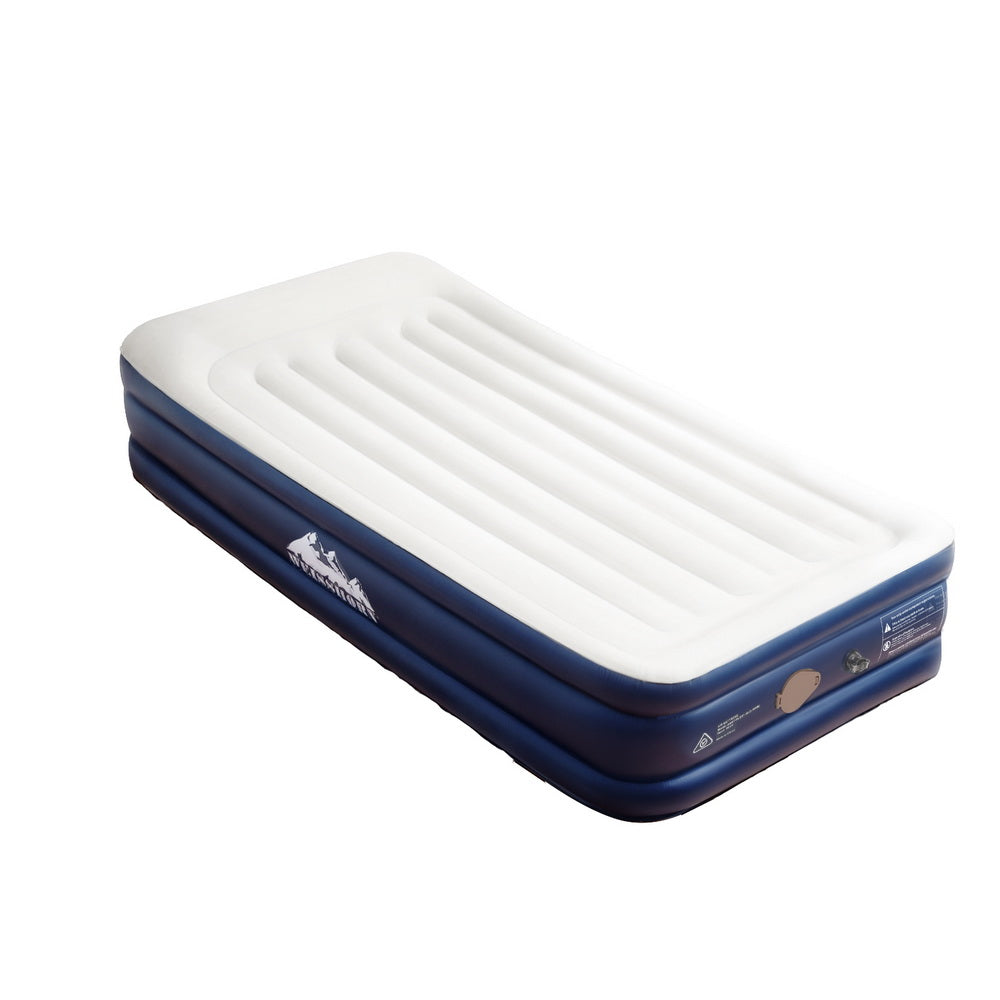 Inflatable Mattresses: Weisshorn Air Mattress Single Inflatable Bed 46cm Air bed Grey