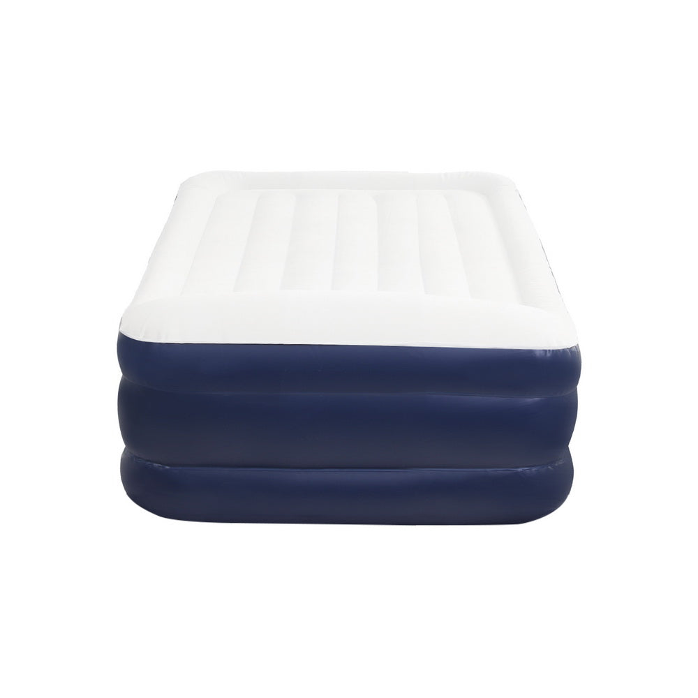 Inflatable Mattresses: Weisshorn Air Mattress Single Inflatable Bed 46cm Air bed Grey