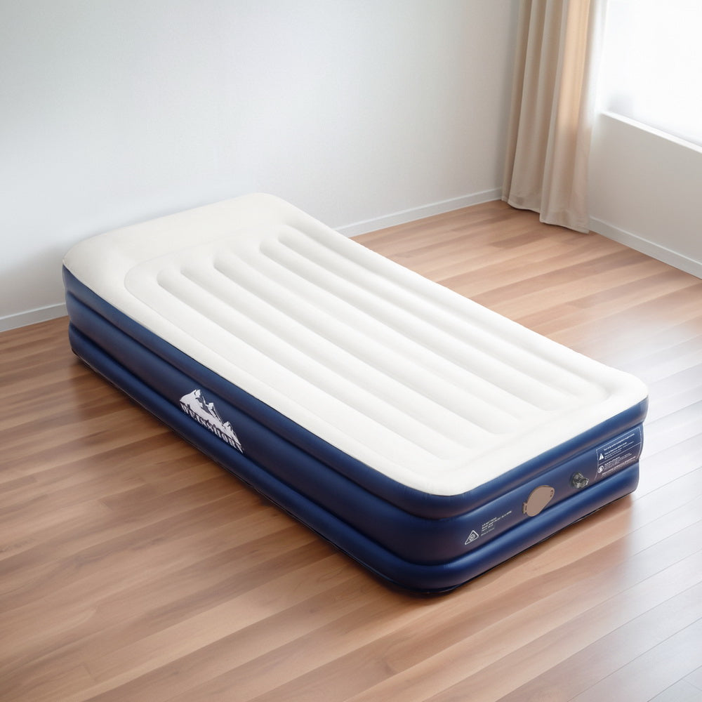 Inflatable Mattresses: Weisshorn Air Mattress Single Inflatable Bed 46cm Air bed Grey