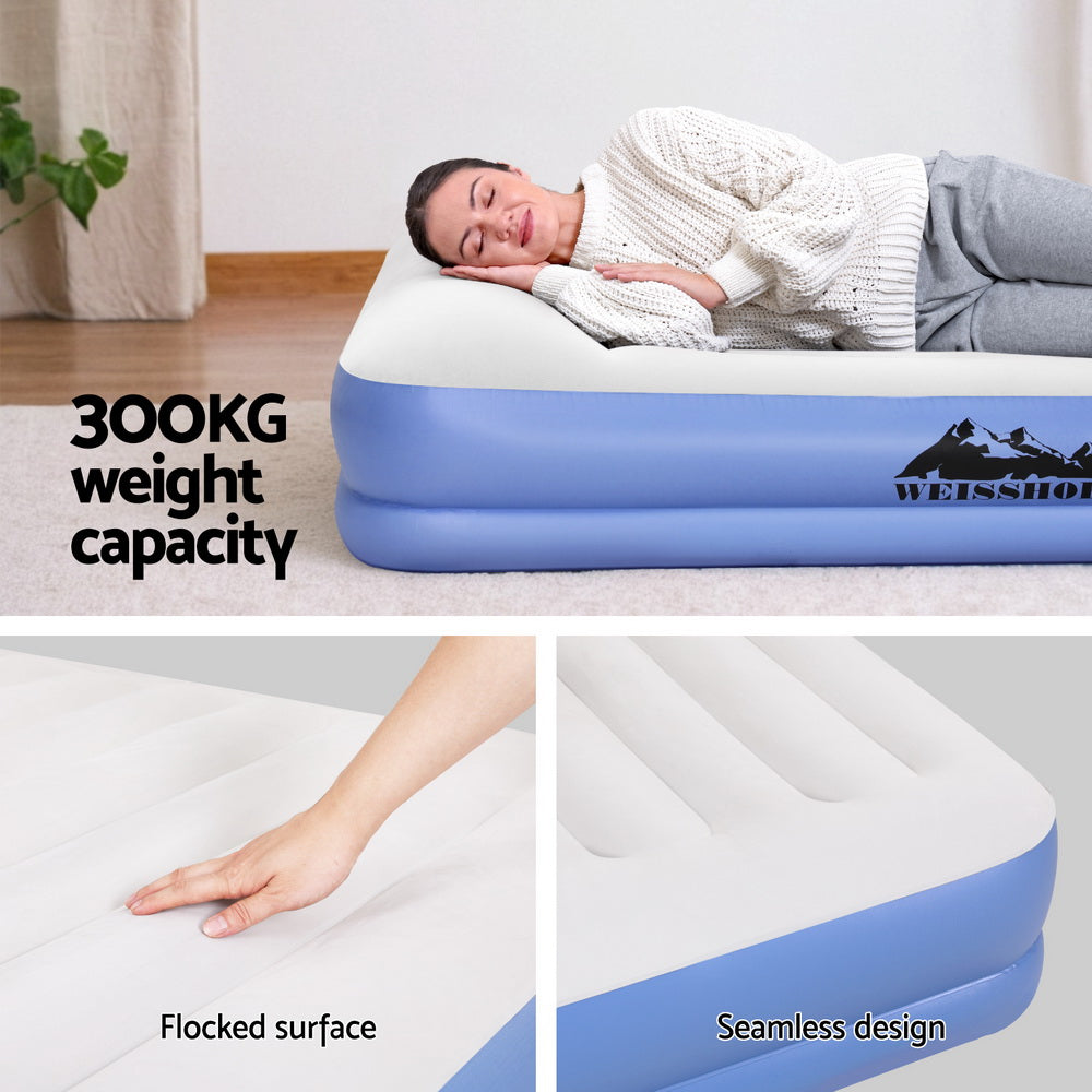 Inflatable Mattresses: Weisshorn Air Mattress Queen Inflatable Bed 41cm Air bed