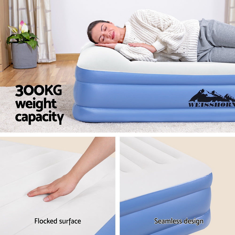 Inflatable Mattresses: Weisshorn Air Mattress Queen Inflatable Bed 46cm Air bed