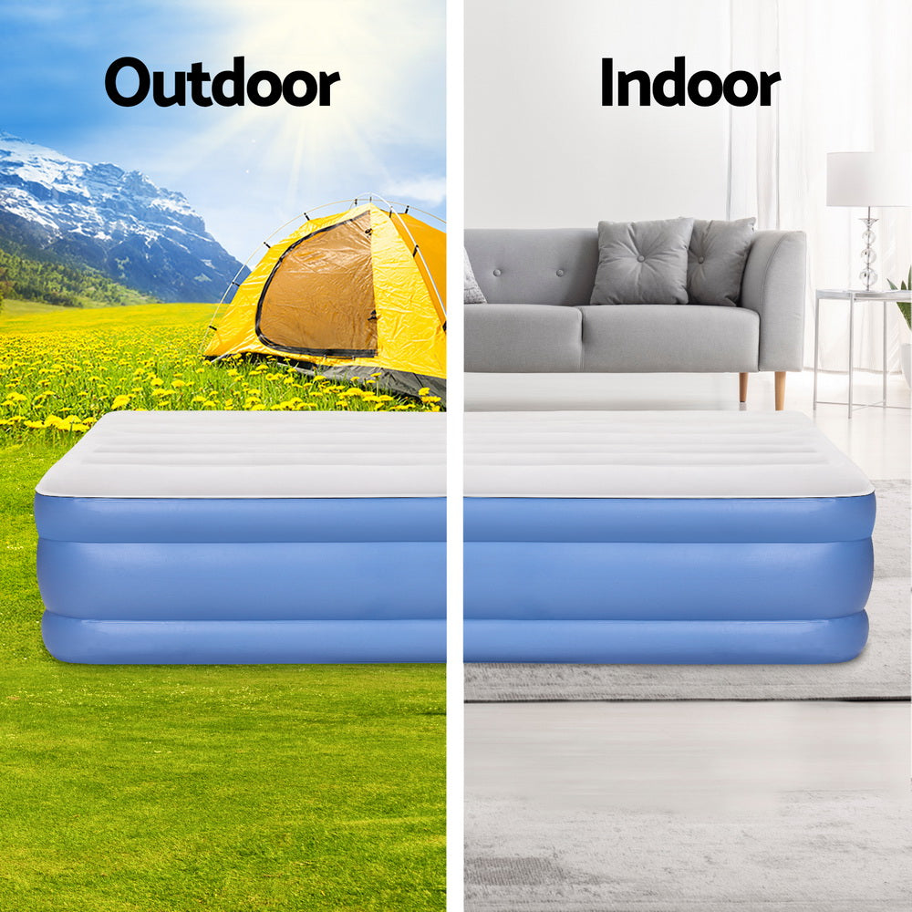 Inflatable Mattresses: Weisshorn Air Mattress Queen Inflatable Bed 50cm Air bed