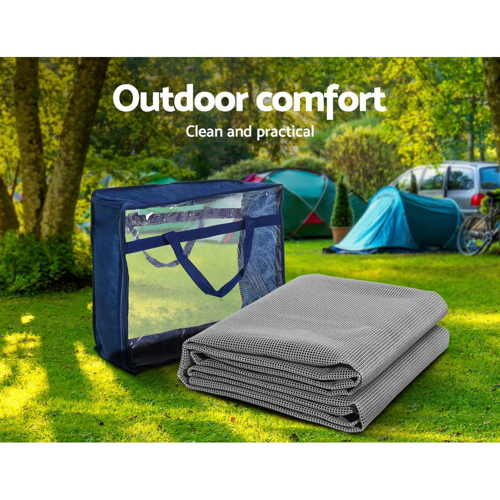 Caravan Accessories: Weisshorn 3M X 2.5M Annex Matting Floor Mats Mesh Caravan Camping Annexe 2pcs