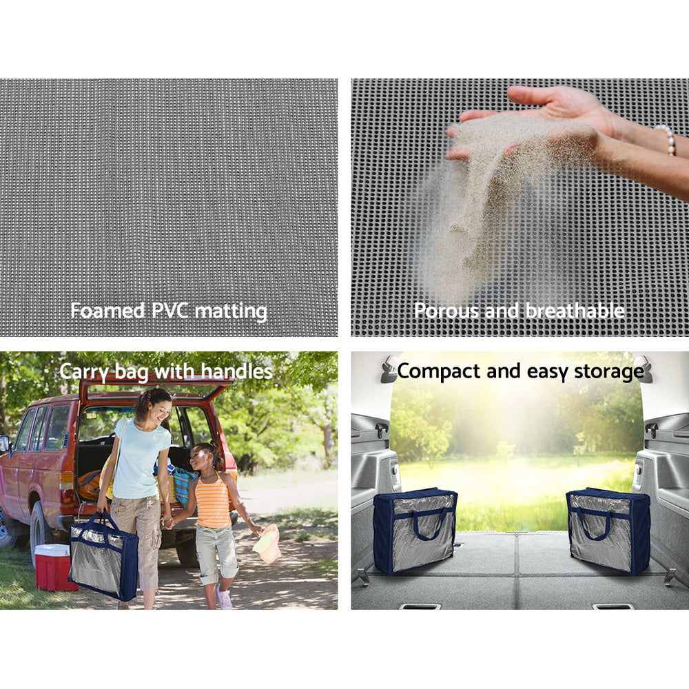 Caravan Accessories: Weisshorn 3M X 2.5M Annex Matting Floor Mats Mesh Caravan Camping Annexe 2pcs