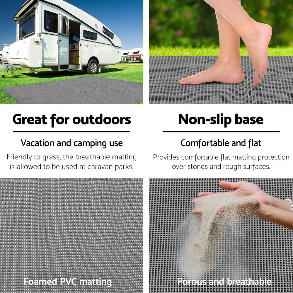 Caravan Accessories: Weisshorn 5M X 2.5M Annex Matting Floor Mats Mesh Caravan Camping Annexe