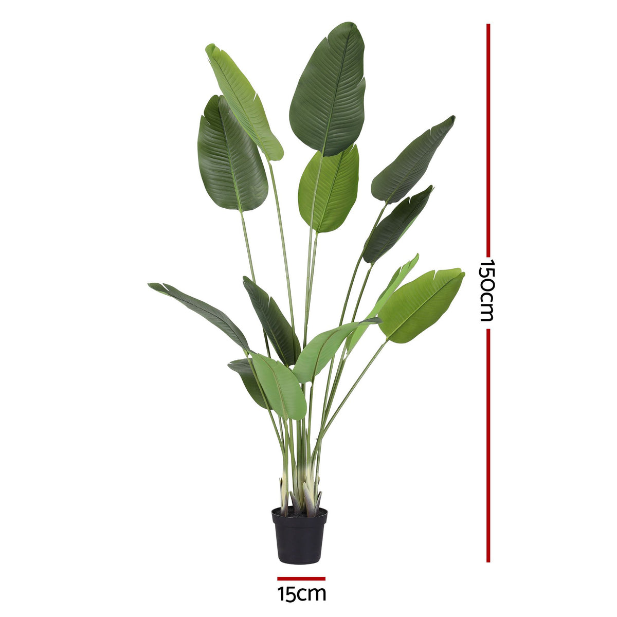 Artiss 150cm Artificial Bird of Paradise Plant Lifelike Textured Leaves Wipe-Clean Indoor Home Decor
