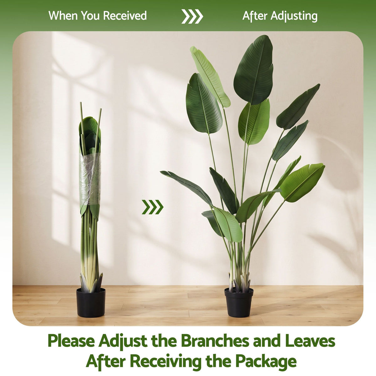 Artiss 150cm Artificial Bird of Paradise Plant Lifelike Textured Leaves Wipe-Clean Indoor Home Decor