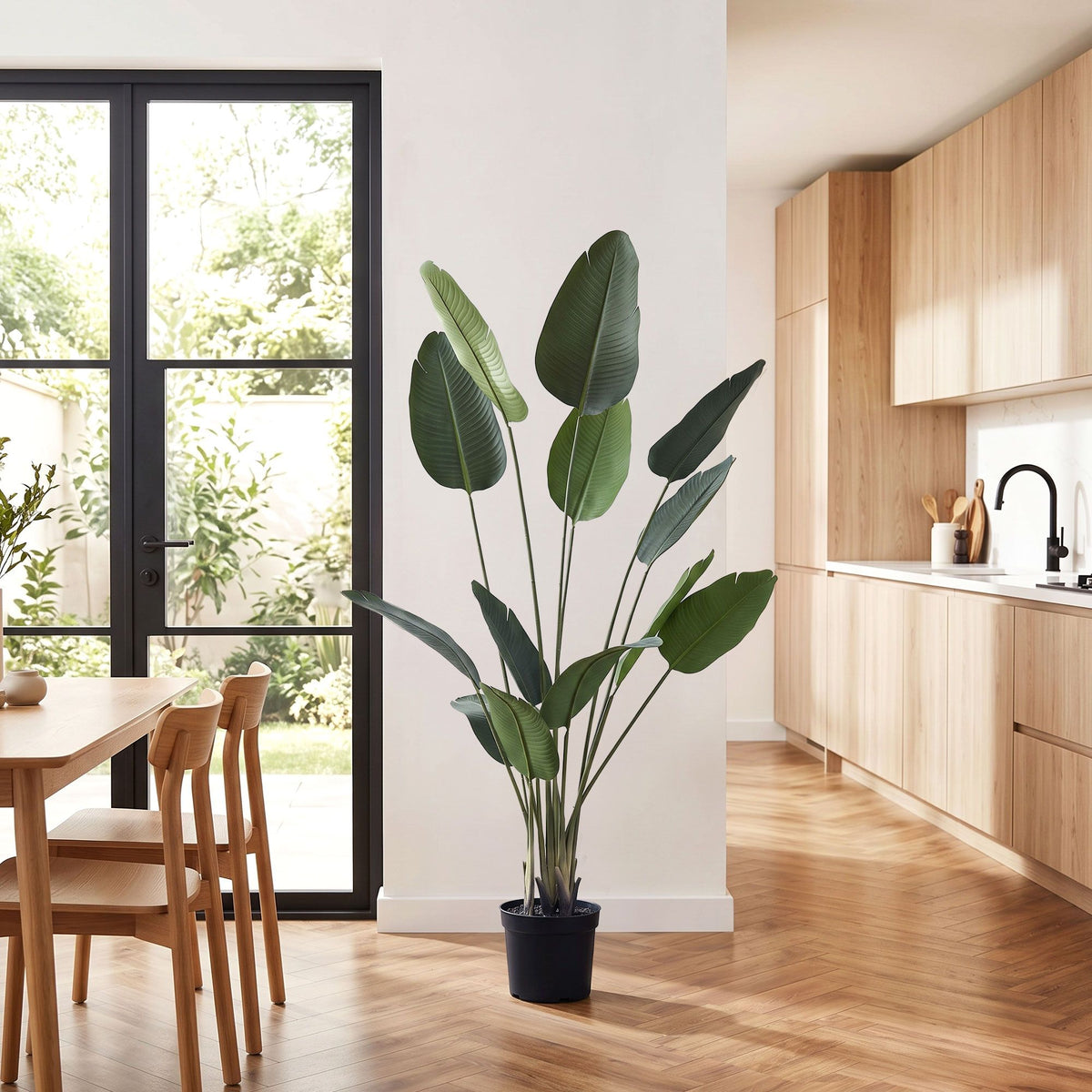 Artiss 150cm Artificial Bird of Paradise Plant Lifelike Textured Leaves Wipe-Clean Indoor Home Decor