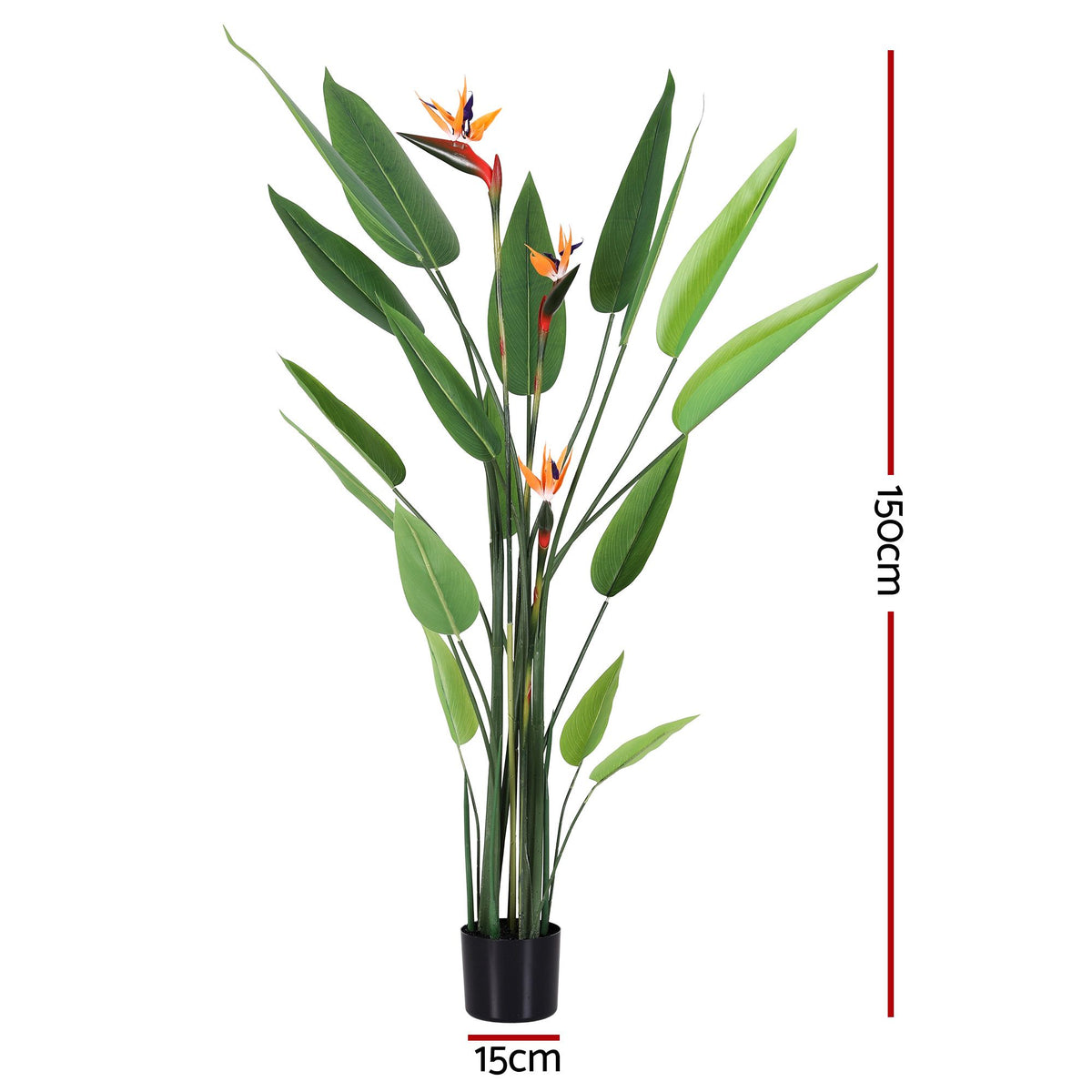 Artiss 150cm Artificial Bird of Paradise Plant with Flowers Realistic Leaves for Home Office Decor