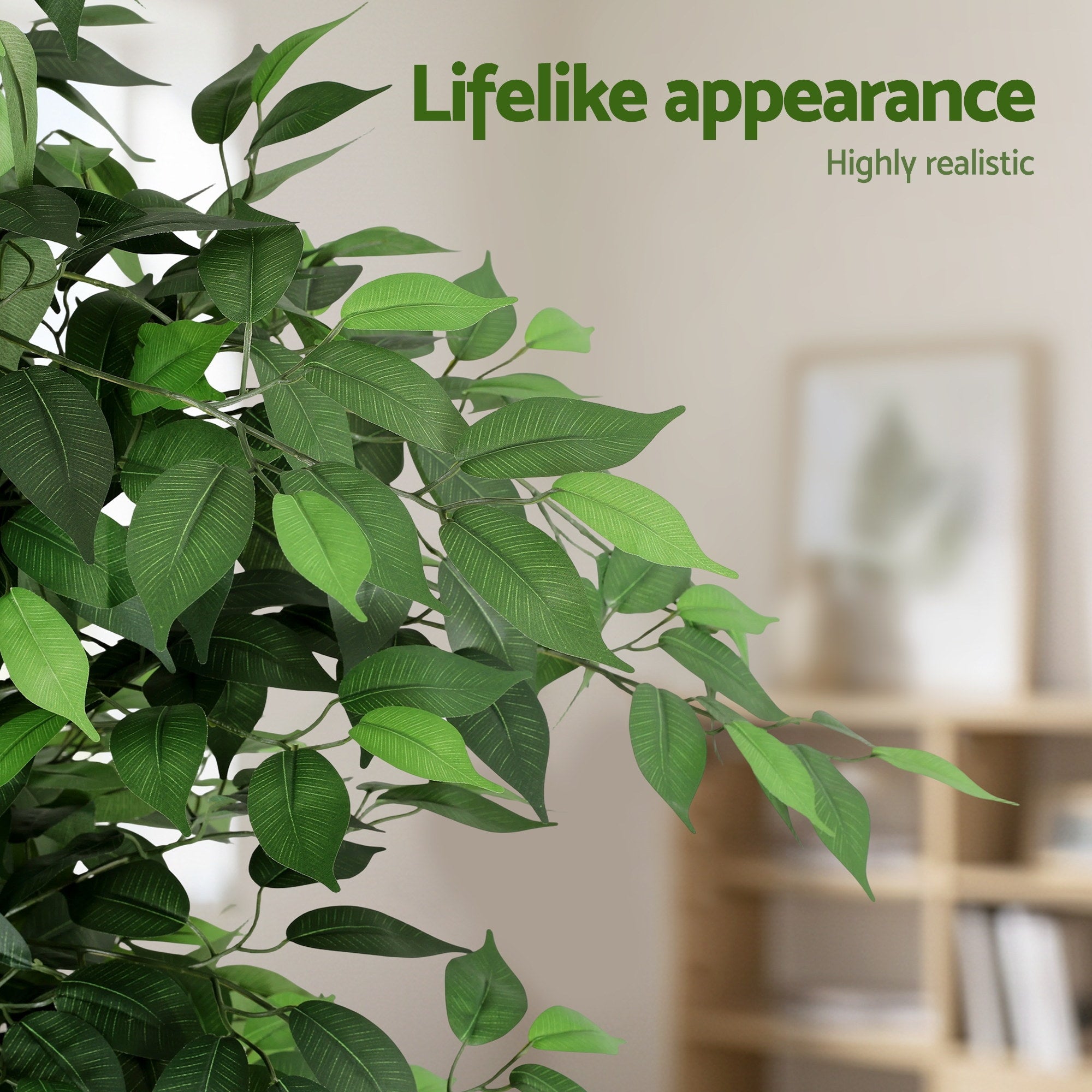 Artiss 180cm Artificial Ficus Tree Faux Trees Indoor Decor Artificial Plants Lifelike Plant 1.8M